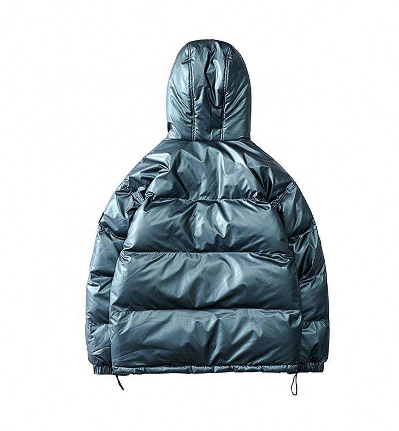 OEM Manufacturer Custom Men's Down Pure Color Simple Hooded Cotton Coat Jacket