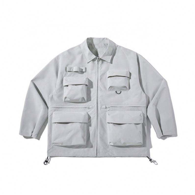 Oem Manufacturer Custom Plus Sizes Street Fashion Retro Multi-Pocket Tooling Jacket