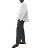 OEM Manufacturer Stand Collar Plus Size 100% Cotton Casual White Color Plain Long Sleeve Oversized Shirts For Men