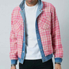 Mens Jackets China Factory Custom Winter Coat Reversible Plaid Mens Denim Jacket