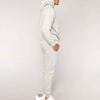 High Quality Custom Logo Design Slim Fit Long Sleeve Kangaroo Pocket Grey Tracksuit For Men