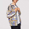 Men's Fashion New Design Zip Up Patchwork Jacket 100%Polyester Allover Print Coat For Men