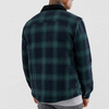 OEM Manufacturer Shirt For Men Fleece Collar Padded Lining Overshirt In Green Check