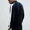 Windbreaker Streetwear Velour Side Stripe Men Track Jacket