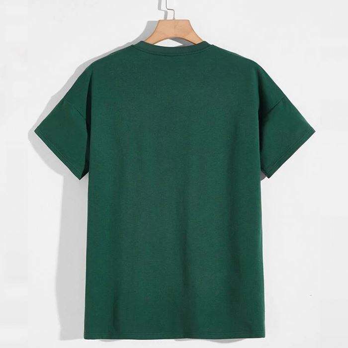 Color Block V Neck Short Sleeve Drop Shoulder Men Stylish Summer Tshirts