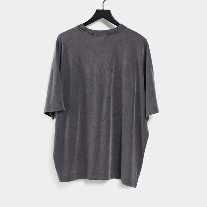 Manufacturer Wholesale Drop Shoulder Blank Tshirts Short Sleeve Men Vintage Washed 100% Cotton Tshirt