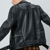 Mens New Fashion Style Hot Sale High Quality Leather Moto Zipper Up Jackets