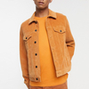 Mens Casual Fashion Cord Western Jacket Regular Fit Plain Corduroy Jacket In Mustard