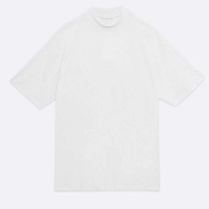 Oem Custom Logo High Quality Plain T-Shirts 100% Cotton High Neck Short Sleeve Men White T Shirt