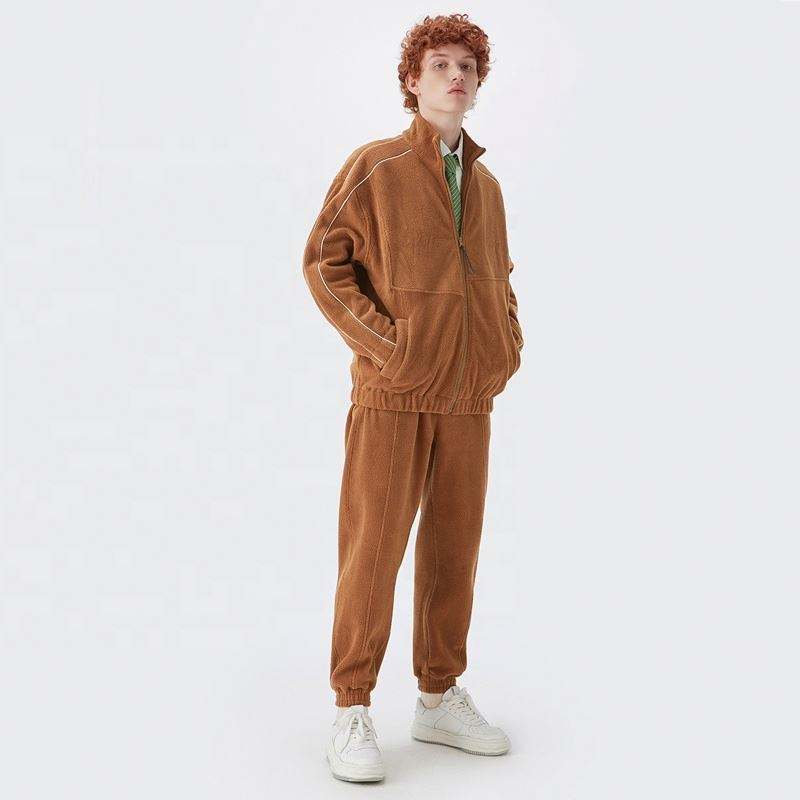 Oem Manufacturer Custom Street Polar Fleece Reflective Edge Men's And Women's Loose Casual Thicken Zipper Jacket