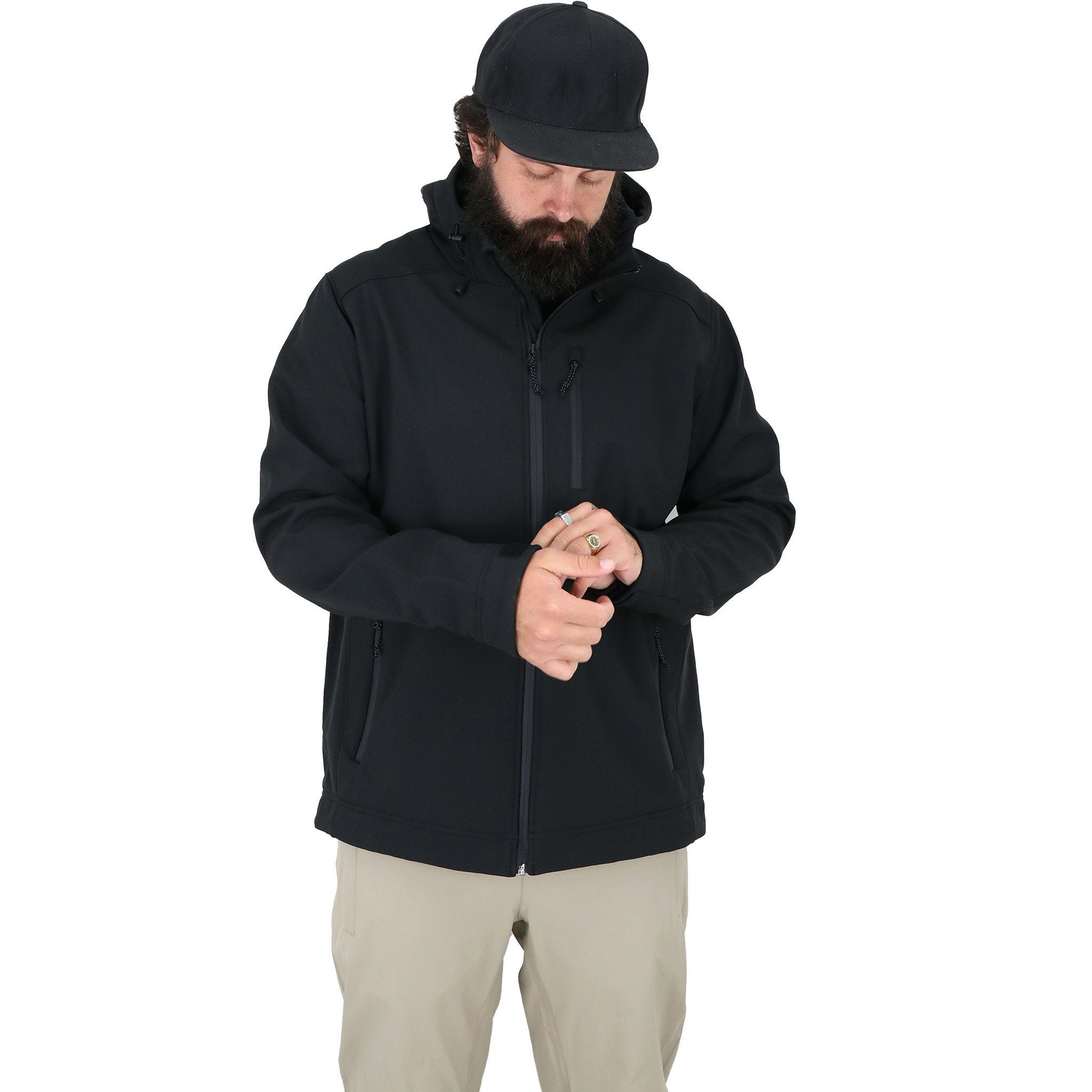 Nhà sản xuất OEM Logo tùy chỉnh Che mặt đeo mặt nạ Softshell chống gió cho nam giới Zip Up Fishing Jacket