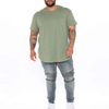 Manufacturers Wholesale Tshirts Short Sleeve Crew Neck Men Plain Curved Hem Tshirt