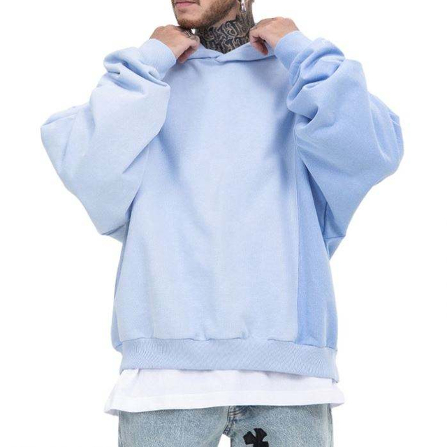OEM -Hersteller Custom Logo Blanker Winter Hoodies Pullover Style Farbblock Übergroße Männer Schwergewicht