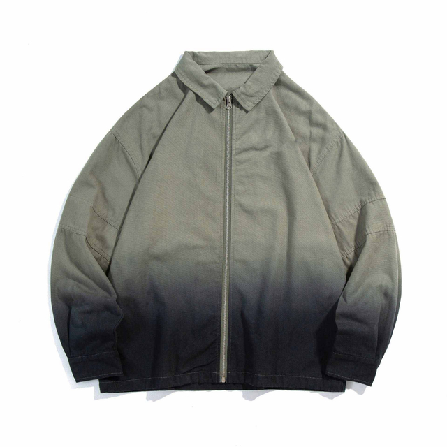 Oem Manufacturer Custom Clothing Men Men's Retro Pop Gradient Print Lapel Casual Looses For Jacket