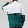 OEM Manufacturer 2022 Stand Collar Cotton Half Zip Sweatshirts Color Block Fashion Pullover Hip Hop Sweatshirts Men