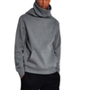 OEM Manufacturer Custom Thick Fleece Mens High Collar Cover Blank Hoodie Pullover Wholesale
