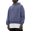 OEM Manufacturer Custom 100% Cotton Mens Boxy Vintage Washed Ribbed Trims Hoodie Pullover