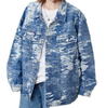 Oem Manufacturer Wholesale Denim Tie Dye Personality Plus Sizes Fashion Three Dimensional Pocket Jacket