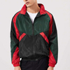 OEM Proizvajalec logotip po meri Patchwork Elastične manšete z dolgimi rokavi Zip Up Windbreaker jakna