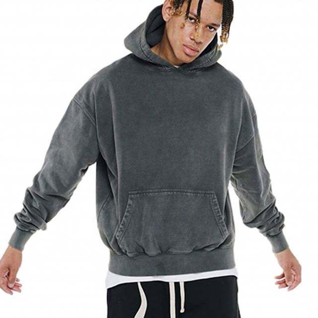 OEM Proizvođač visokokvalitetna kiselina za pranje 14oz teška nevolja prevelika prazna vintage hoodie