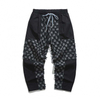 OEM Manufacturer Custom Logo Men Clothing Women Contrast Color Pants Cotton Trousers High Waist Wide Leg Sweat Pants For Men
