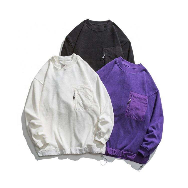 OEM Manufacturer High Quality Blank Mens Hoodies Long Sleeve Custom Logo Printed Oversized Crewneck Pullover Sweatshirts For Men