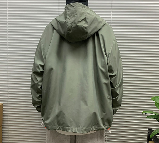 Oem Manufacturer Customized Solid Polyester Pocket Men's Coat Casual Loose Plus Size Jacket