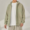 OEM Manufacturer Custom High Quality 100% Cotton French Terry Zip Up Hoodie Mens Distressed Oversized Hoodie