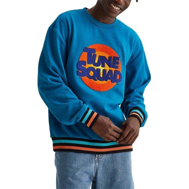 OEM Manufacturer Custom Chenille Embroidered Pathces Pullover Crewneck Sweatshirt For Men Hoodie