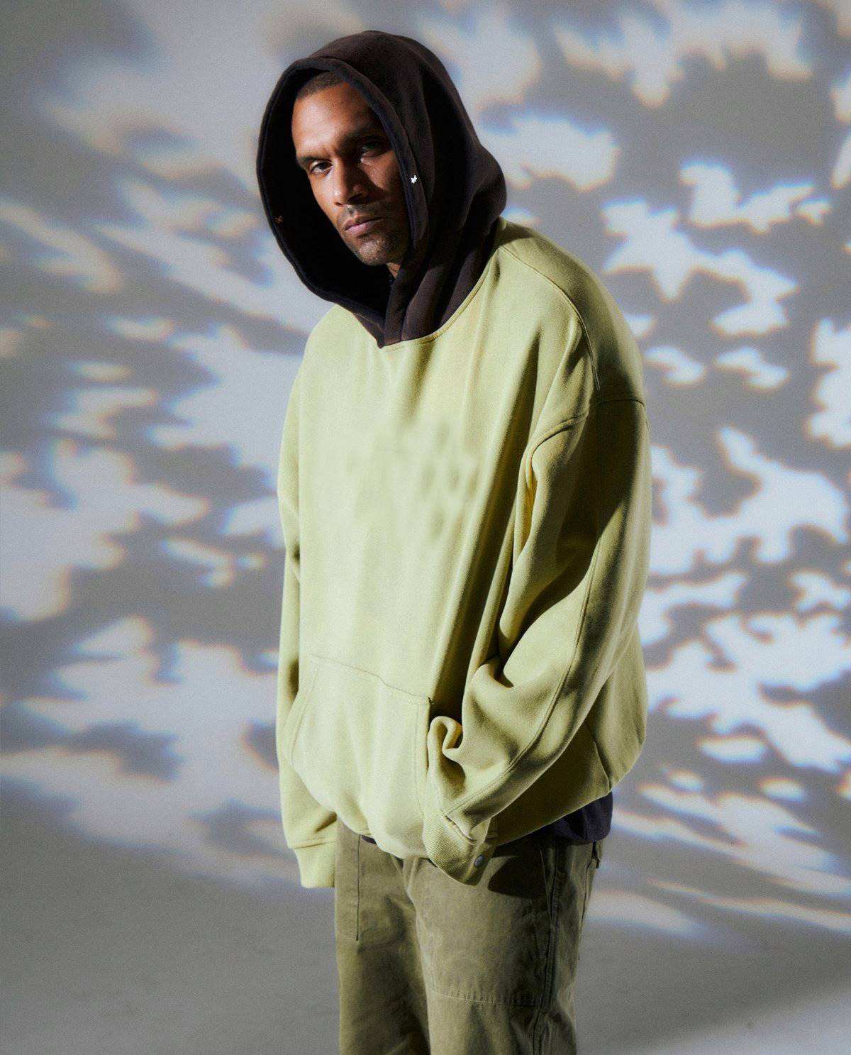 OEM Manufacturer Custom Latest Design Mens Cotton Thickness French Terry Vintage Washed Drop Shoulder Colorblock Hoodie