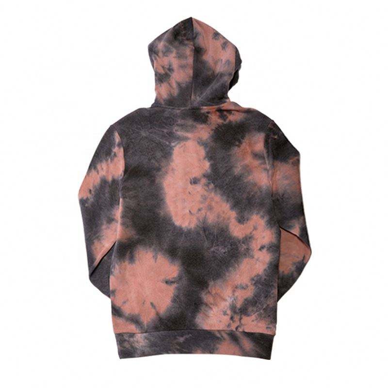 OEM Manufacturer Custom Embroidery Logo Fashion Sweater Men's Oversized Casual Street Style Tie-Dye Hoodie For Men