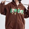 OEM Manufacturer Wholesale High Quality Zip Up Men Fashion Puff Print Hoodies Custom Logo Printed Bulk Hoodies Drawstring