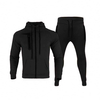 Trajes personalizados profesionales Color sólido Zip Up Coodie Joggers Sets Men Dos piezas Sweatsuit