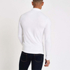 Factory Custom Golf Polo Shirt Solid White Long Sleeve Slim Fit Mens Polo Shirts