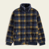 Multicolor Front Zipper Faux Fur Jacket Long Sleeves Funnel Neck Plaid Fleece Men Jackets Winter