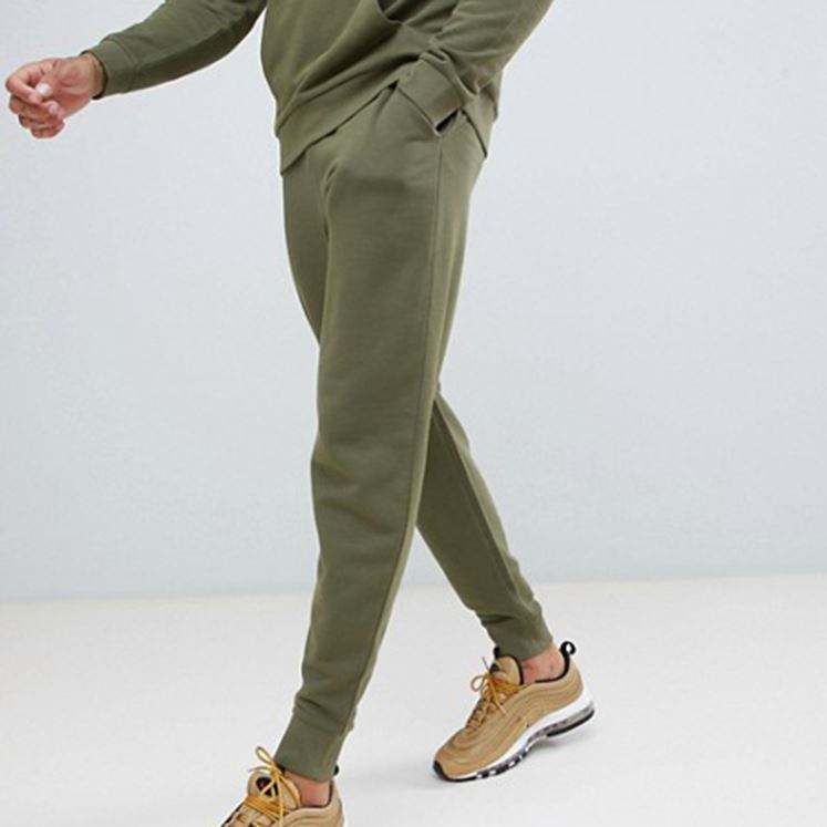 Nhà sản xuất bộ đồ chạy bộ Nam Bộ đồ thể thao đơn giản Áo hoodie Quần chạy bộ côn màu kaki