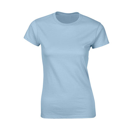 180 Gsm 100 % bomull Bulk Tom Designer Sport Custom Printed Rund Neck Dam T-Shirt Unisex T-shirt Dam T-shirt