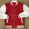 Custom Streetwear Jacket 3D Embroidered Patched Winter Warm Baseball Jacket Men Contrast PU Sleeve Bomber Jacket