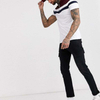 맞춤형 남성 컬러 블록 Zip Placket Cotton Polo T 셔츠
