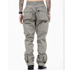 Oem Manufacturers Custom Logo Multi Pocket Cargo Pants Men Elastic Drawstring Waist Solid Color Utility Tactical Track Pants
