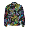 Hot Sale Custom Jacket Men Dragon Pattern Printing Patch Pockets Buttons Front High Quality Mens Bomber Jacket