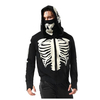Custom Logo Printing Black Zip Up Face Masked Hoodie For Men Hoodie With Masked Cosplay Hoodie