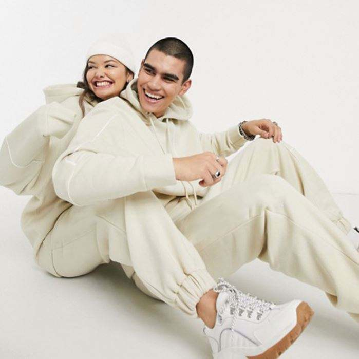 Custom Mens Tracksuit Solid Color Heavyweight Unisex Tracksuit Set