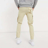 Hot Selling Streetwear Adjustable Toggle Cuffs Solid Color Mens Multi Pocket Cargo Pants