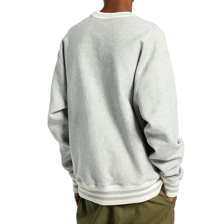 Veleprodajni brezplačni vzorci moških puloverjev z dolgimi rokavi iz 100 % bombaža z okroglim izrezom