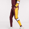 Custom Logo Tracksuits Men Crew Neck Pullover Sweatshirt & Drawstring Waist Joggers Sets Two Piece Tracksuit Set