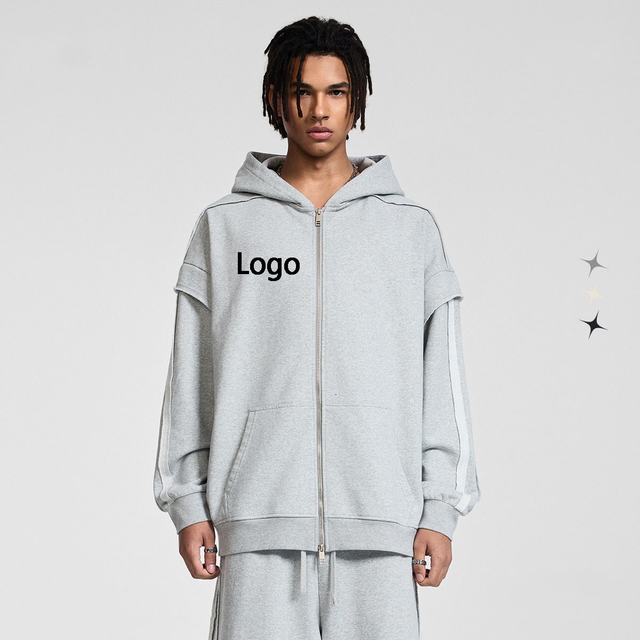 90988+90989 China Custom 450 Gsm Zip Up Hoodie Manufacturers