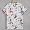 Custom Stripe Tropical Printed Men T Shirt Crew Neck Short Sleeve Men's Digital Printing T-Shirts