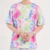Oem Custom T-Shirt Personnalisable Round Neck T Shirt Short Sleeve Tie Dye Printed Men 100% Polyester T Shirt
