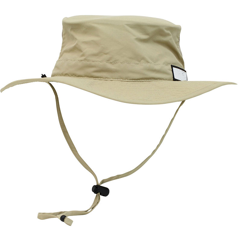 Veleprodajni ribiški klobuk s širokim robom, logotip za vezenje, klobuk po meri z vrvico
